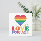Liefde voor alle LGBTQ Rainbow Pride Gay Lesbian L Bedankkaart (Staand voorkant)