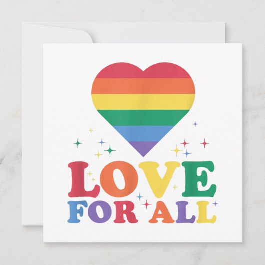 Liefde voor alle LGBTQ Rainbow Pride Gay Lesbian L Bedankkaart (Voorkant)