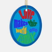 Liefde voor alle naties keramisch ornament (Rechts)