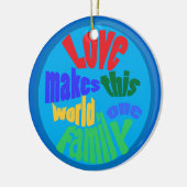 Liefde voor alle naties keramisch ornament (Links)