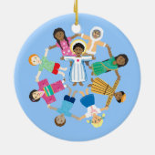 Liefde voor alle naties keramisch ornament (Achterkant)