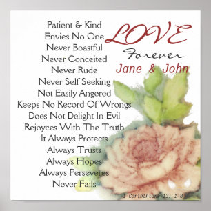Liefde voor altijd aangepast Poster