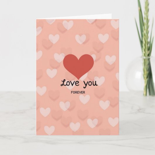 Liefde voor altijd Hart Kaart (Voorkant)