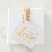 liefde voor altijd, hart, monogram / Creëer je eig Bedankjes Labels (Met doos)