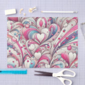 Liefde voor altijd harten patroon tissuepapier (Craft)