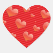 Liefde Voor Altijd, harten van rode ontwerp, Hart Sticker (Voorkant)