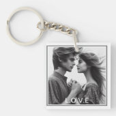 Liefde voor altijd, ingelijst twee foto Sleutelhan Sleutelhanger (Voorkant)