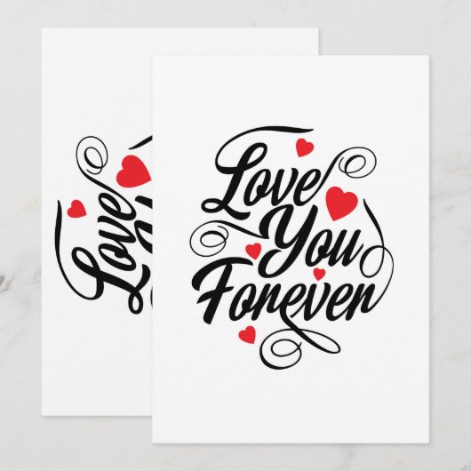 Liefde voor altijd kaart (Voorkant / Achterkant)
