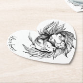 Liefde voor altijd kartonnen onderzetters (Gekanteld)