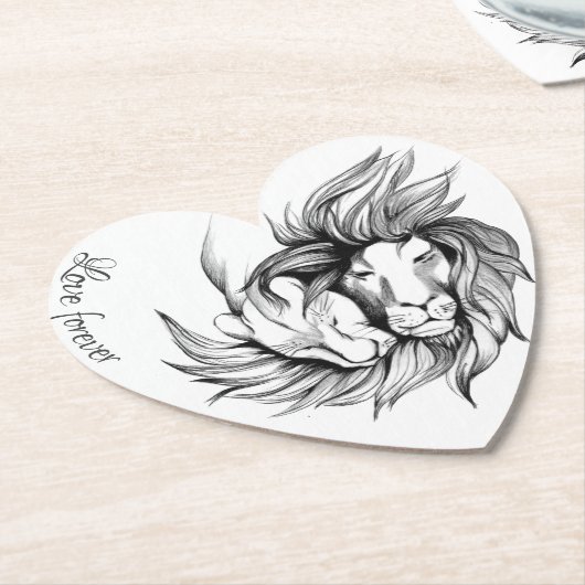 Liefde voor altijd kartonnen onderzetters (Gekanteld)