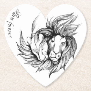 Liefde voor altijd kartonnen onderzetters