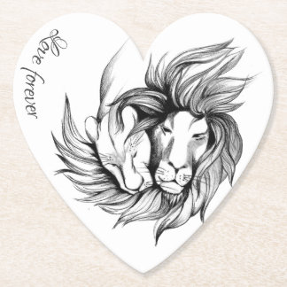 Liefde voor altijd kartonnen onderzetters