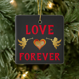 Liefde voor altijd keramisch Ornament