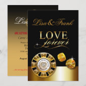 Liefde voor altijd Las Vegas Huwelijk | goud zwart Kaart (Voorkant / Achterkant)