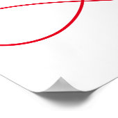 Liefde voor altijd, rood oneindig teken, nooit ein poster (Hoek)