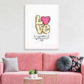 Liefde voor altijd samen quote canvas afdruk (Insitu (Woonkamer))