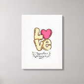 Liefde voor altijd samen quote canvas afdruk (Voorkant)