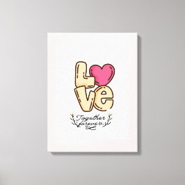 Liefde voor altijd samen quote canvas afdruk