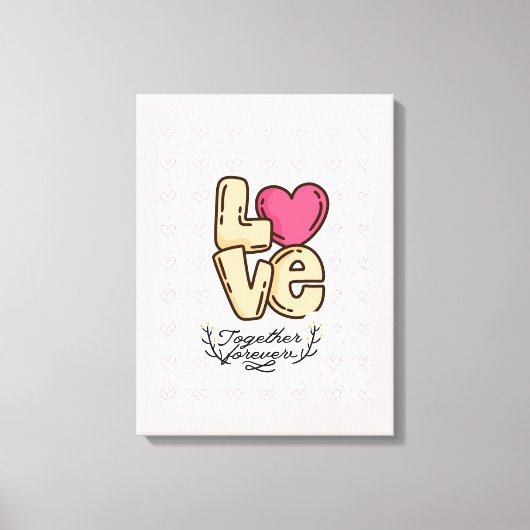 Liefde voor altijd samen quote canvas afdruk (Voorkant)