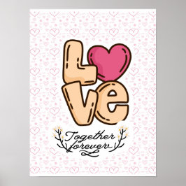 Liefde voor altijd samen quote poster