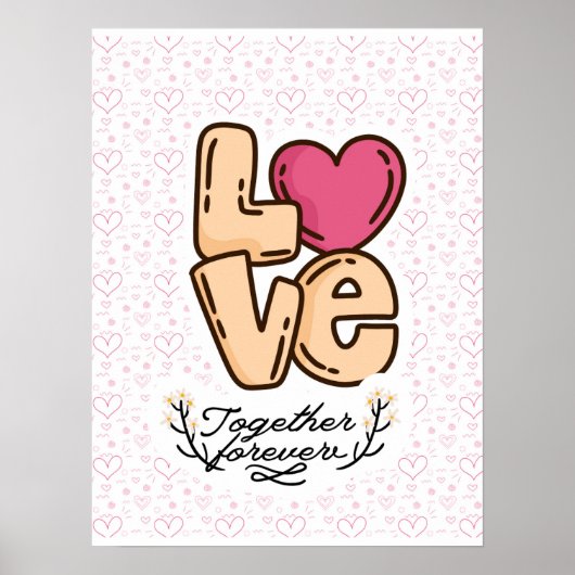 Liefde voor altijd samen quote poster (Voorkant)