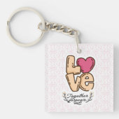 Liefde voor altijd samen quote sleutelhanger (voorkant)