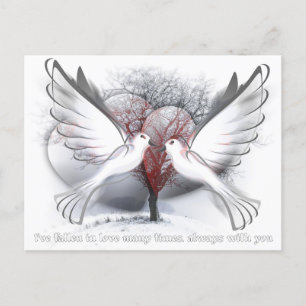 Liefde voor altijd valentijns cadeaubon feestdagenkaart