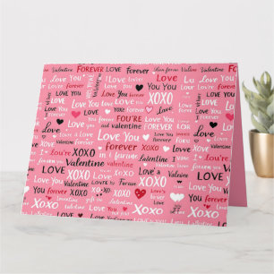 Liefde Voor Altijd - Valentijnsdag Typografie Patr Kaart
