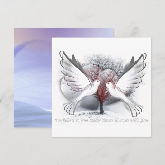 Liefde voor altijd valentijnse gift flat card feestdagenkaart (Voorkant / Achterkant)