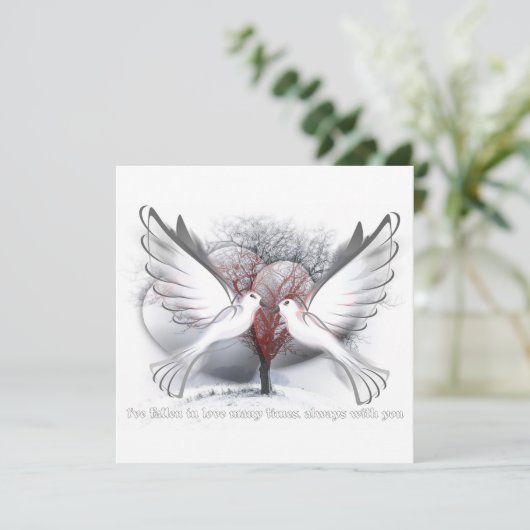 Liefde voor altijd valentijnse gift flat card feestdagenkaart (Staand voorkant)