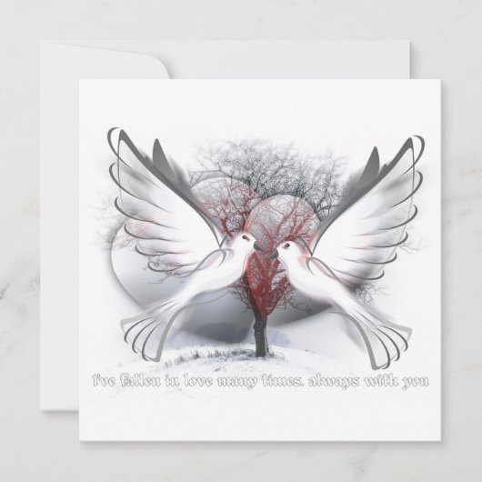 Liefde voor altijd valentijnse gift flat card feestdagenkaart (Voorkant)