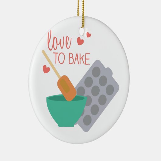 liefde voor bake keramisch ornament (Rechts)