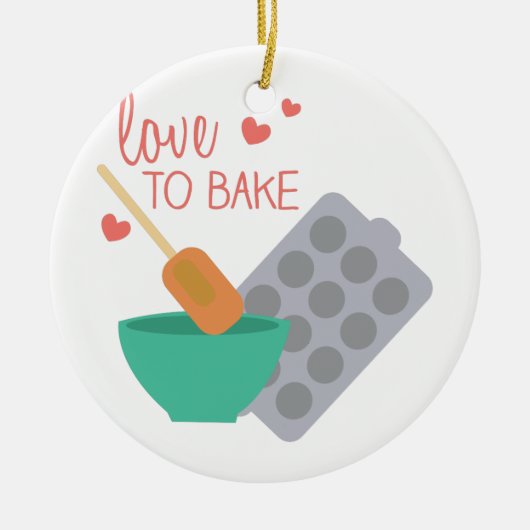 liefde voor bake keramisch ornament (Voorkant)