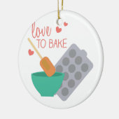 liefde voor bake keramisch ornament (Links)