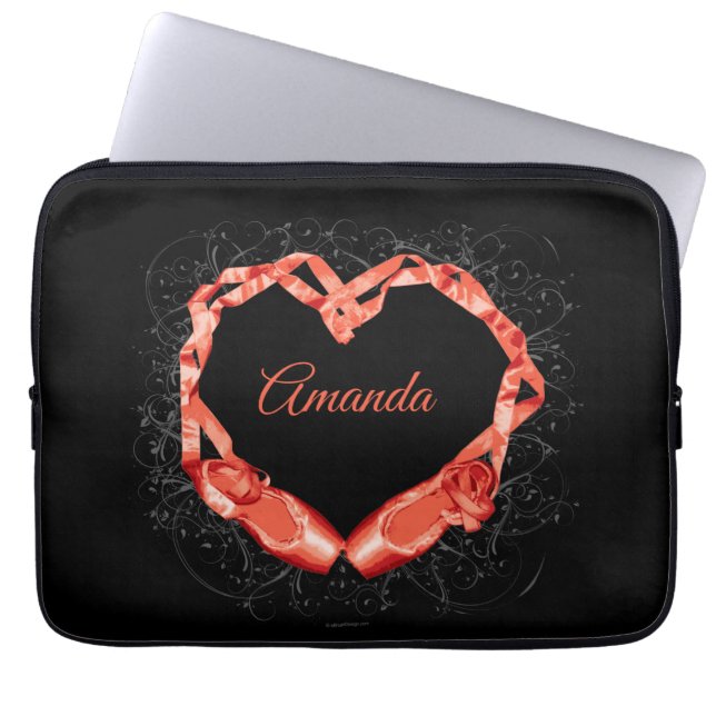 Liefde voor ballet (aangepast) laptop sleeve (Voorkant)