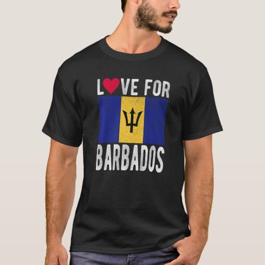 Liefde voor Barbados Premium T-shirt (Voorkant)