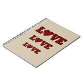 liefde voor basketbal met hart notitieboek (Linkerzijde)