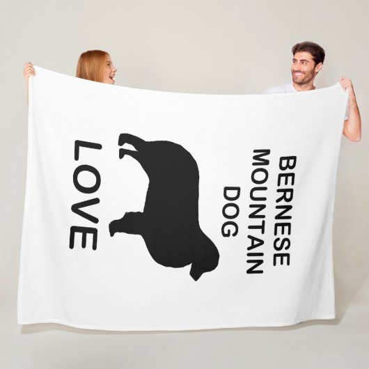 liefde voor Berner Sennenhond Fleece Deken (In situ)