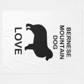 liefde voor Berner Sennenhond Fleece Deken (Voorkant (Horizontaal))
