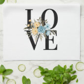 Liefde voor bloemen design theedoek (Gevouwen)