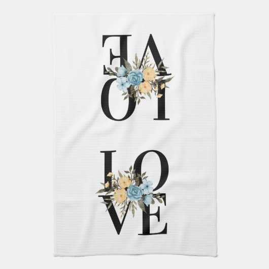 Liefde voor bloemen design theedoek (Verticaal)