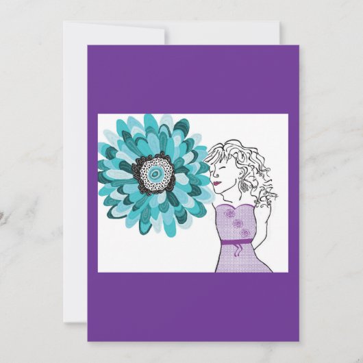 Liefde voor bloemen feestdagenkaart (Voorkant)