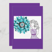 Liefde voor bloemen feestdagenkaart (Voorkant / Achterkant)