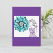 Liefde voor bloemen feestdagenkaart (Staand voorkant)