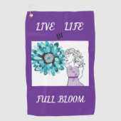 Liefde voor bloemen golfhanddoek (Voorkant)