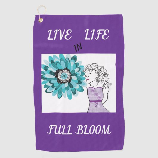 Liefde voor bloemen golfhanddoek (Voorkant)