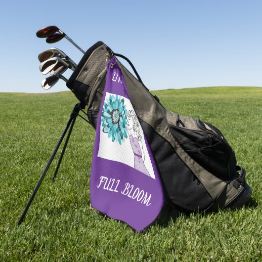 Liefde voor bloemen golfhanddoek (Groen)