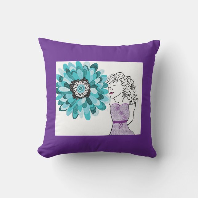 Liefde voor bloemen kussen (Voorkant)