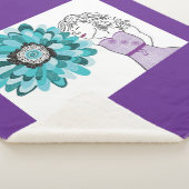 Liefde voor bloemen sherpa deken (3/4)