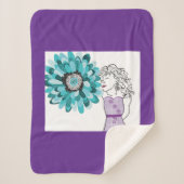 Liefde voor bloemen sherpa deken (Voorkant)